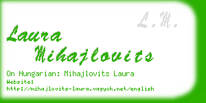 laura mihajlovits business card